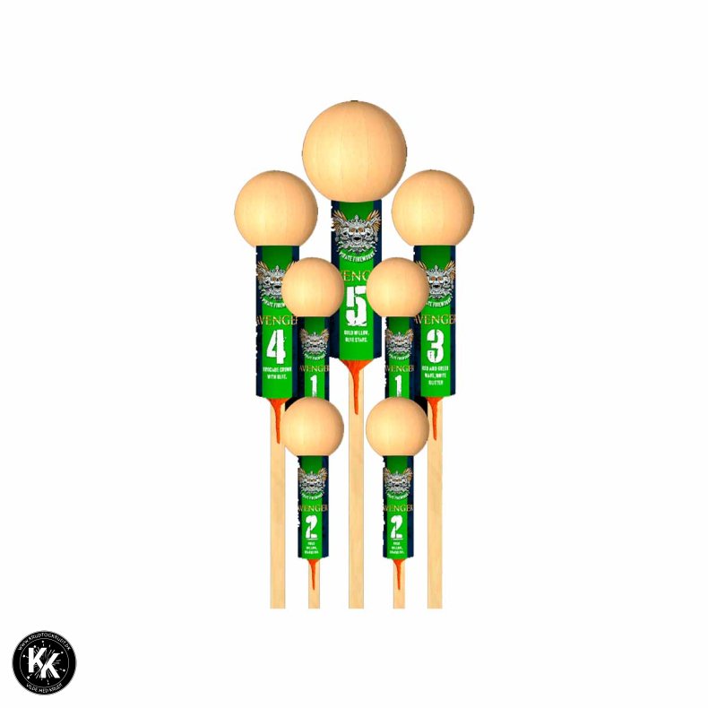 Royal Avenger raketsortiment - 7 stk. / 235 NEM