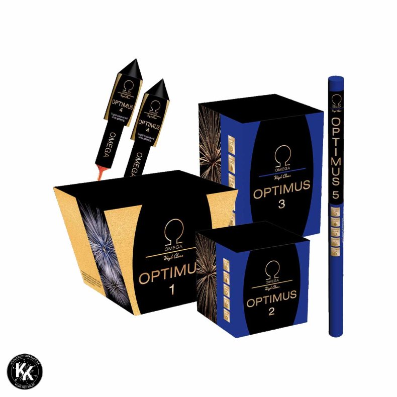 Omega Optimus Sortiment - 2 batterier, 2 raketter, 1 font�ne og 1 r�r