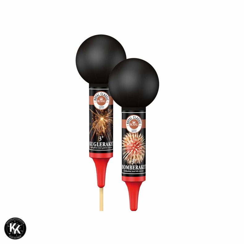 2 x Classic 3" Kugleraket - MAX. Loaded - 75 NEM